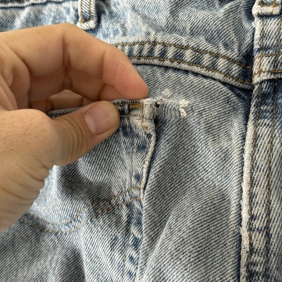 Vtg Carhartt Denim Jeans Mens MEASURES APPROX  32X28.5 Made USA Gorp Work - Picture 13 of 16